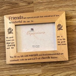 Wood “Friends” Picture Frame.